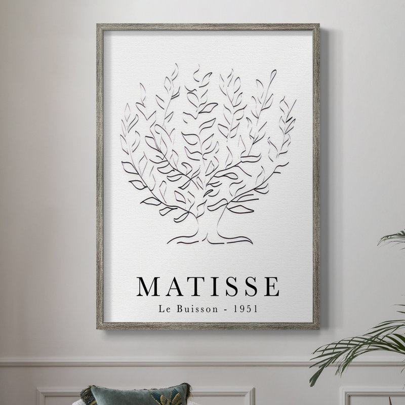 Matisse CL XXXV, reproduction d'art encadrée - bois massif, H 15 po x l 12 po