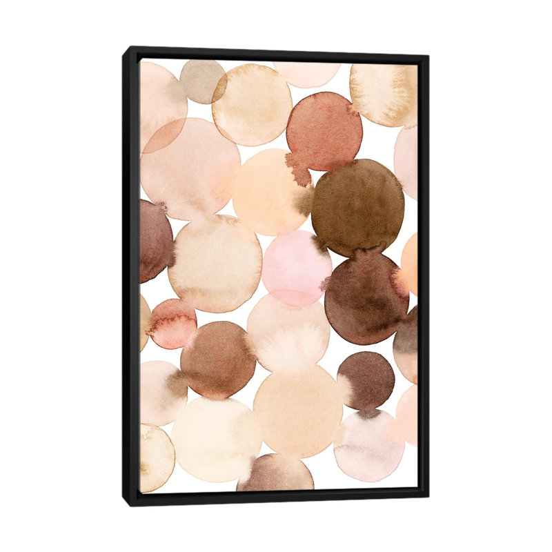 «Speckled Clay I» par Grace Popp - reproduction, Toile avec cadre noir, Pas de tapis, H 40 po x l 26 po x P 1,5 po