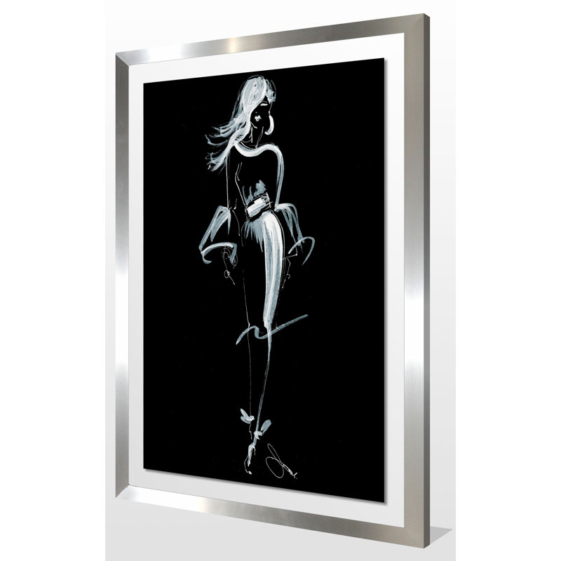 « miranda », reproduction d’impression sur toile, H 27,5 po x l 21,5 po x P 0,75 po, Encadrement argenté