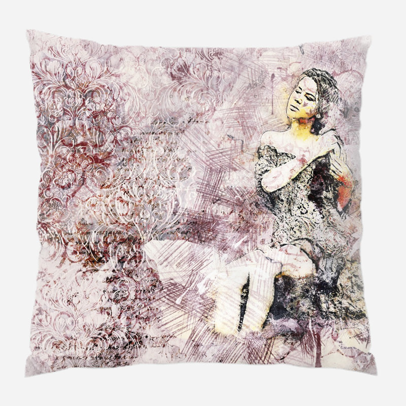 Coussin de fille fille Bart, Microsuède, Intérieur