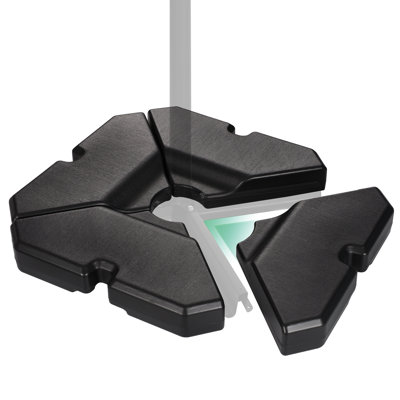 Kennerson 4-Piece Outdoor Max 132Lb Capacity Heavy-Duty Cantilever Offset Patio Umbrella Base,Umbrella Holder For Deck, Poolside