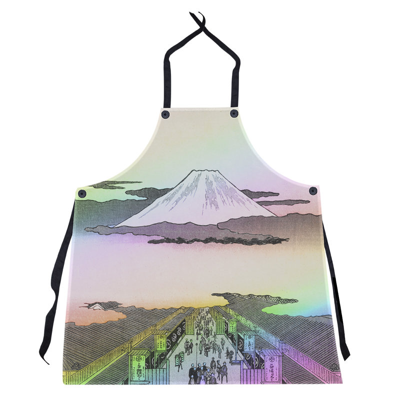 Bib Apron, Green/Purple