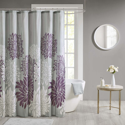 Rideau de douche à imprimé floral