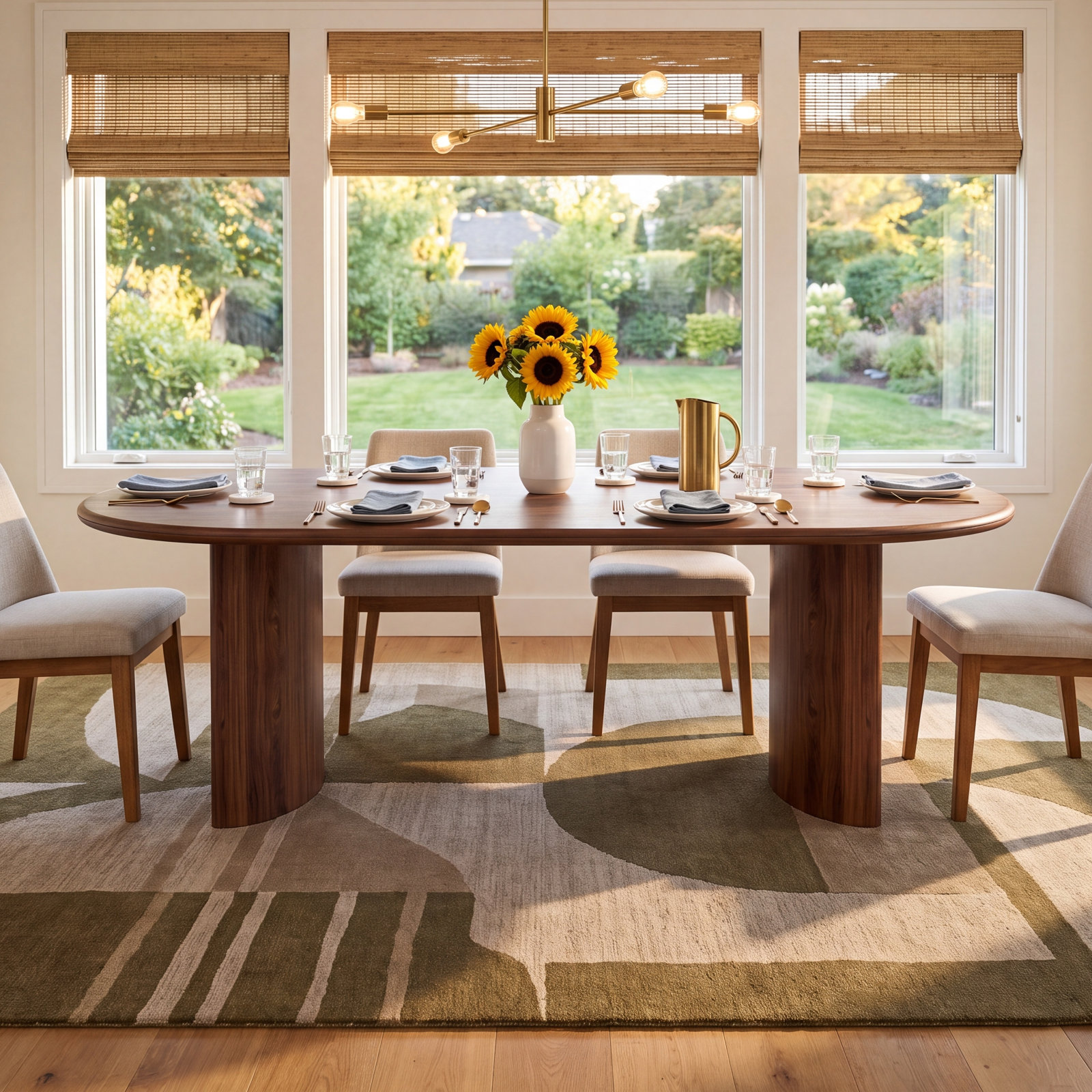 Haiden Solid Wood Dining Table, Seasoned Brown Acacia, 30" H x 94" W x 42" D