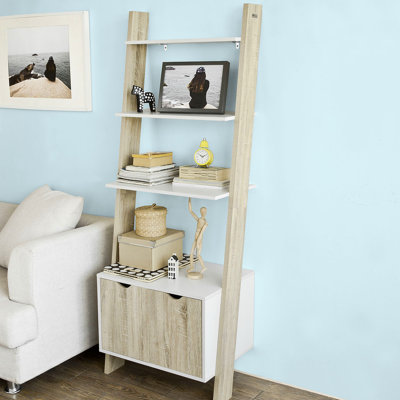 Agiiar 179cm H x 65cm W Ladder Bookcase