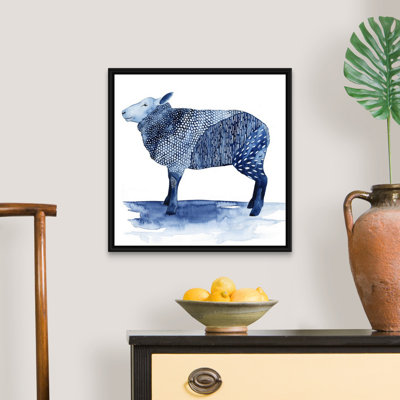 Art mural sur toile Cobalt Farm Animals III