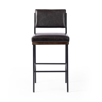 Benton Upholstered Stool with Metal Frame