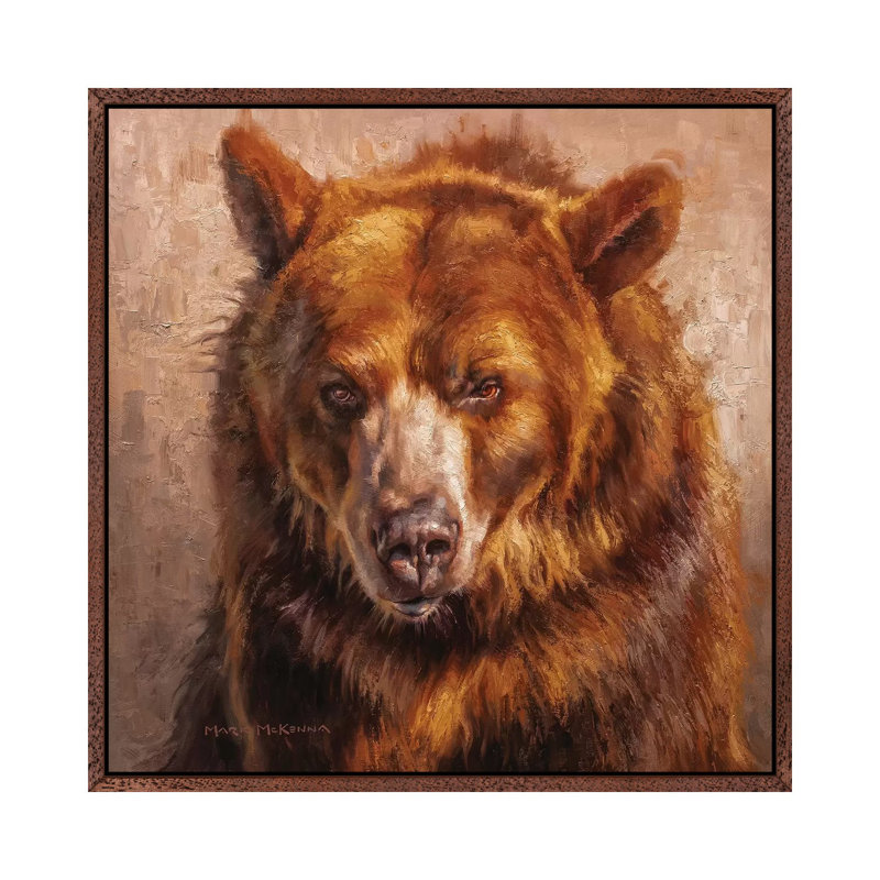 The Outlaw 1 Piece Painting on Canvas, 45.72cm H x 45.72cm W x 3.81cm D, Classic Brown Wood Framed