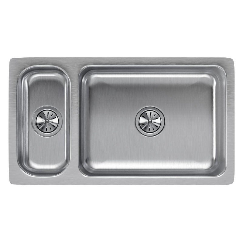 Lustertone 32" Stainless Steel Double Bowl Undermount Kitchen Sink