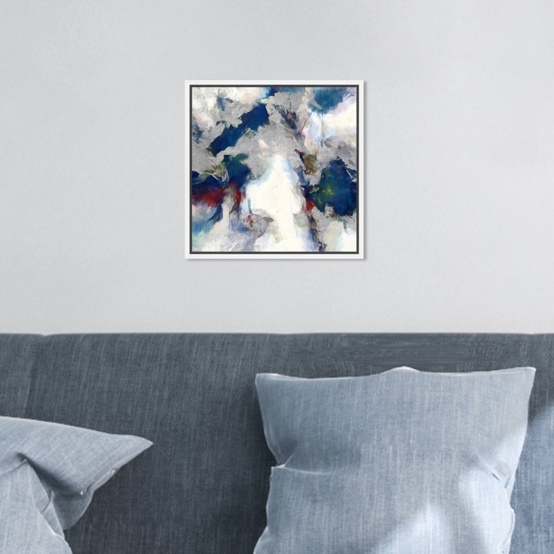 Abat-jour Explosive - Peinture sur toile, H 12 po x l 12 po, Toile avec cadre blanc