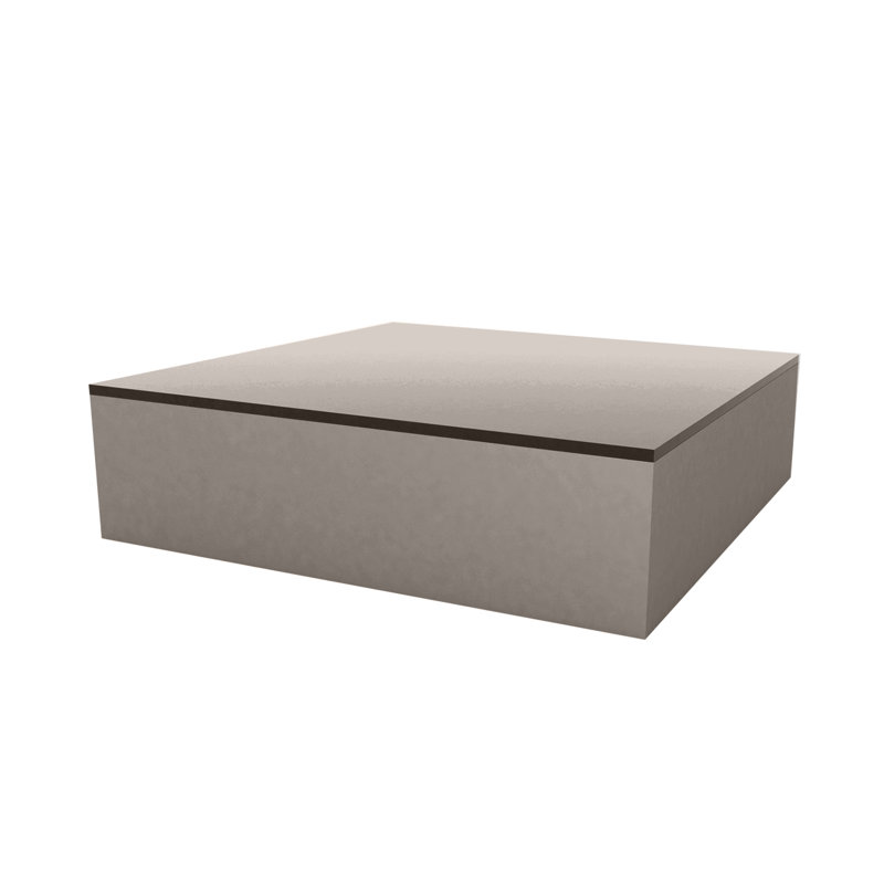 Jut Plastic Coffee Table, Taupe, 47.25" W x 47.25" L x 12.5" H