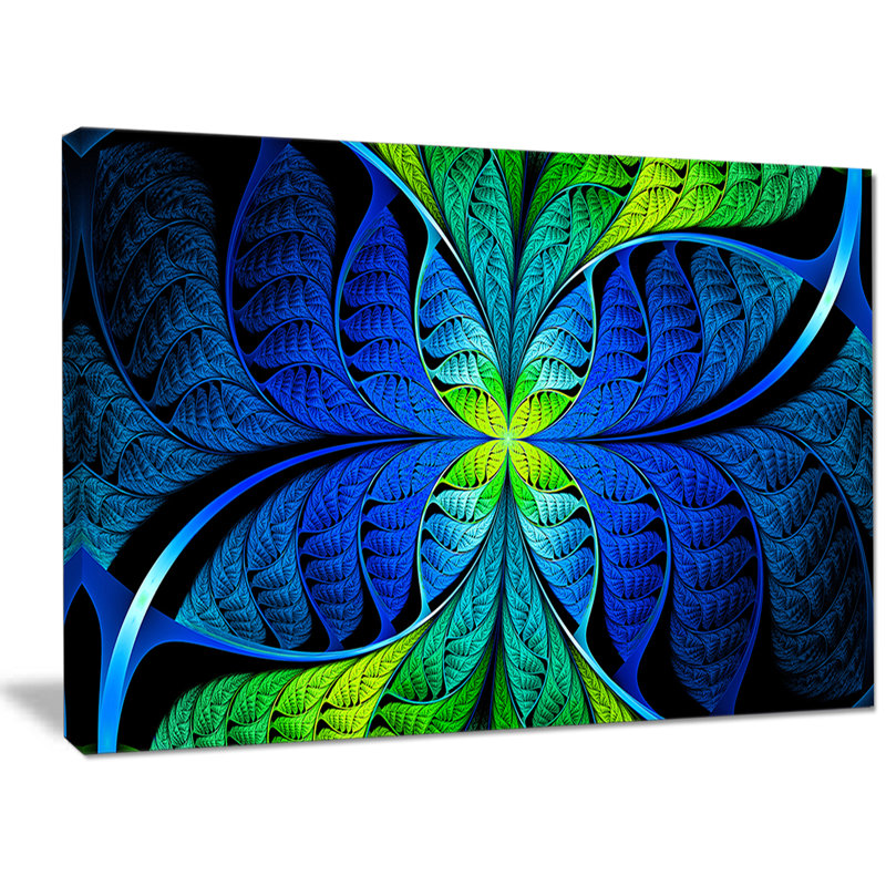 « blue green », impression en verre coloré, impression sur toile, H 30 po x l 40 po x P 1 po