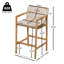 Ensemble de 2 tabourets de bar en bois Marcella