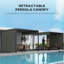 Outsunny 3 X 3 Meters Pergola with Sliding Roof Steel Frame Charcoal Grey
