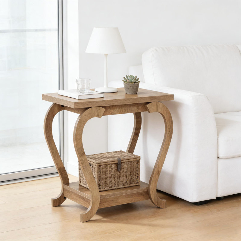 Modern Accent Side Table,2-Tier Coffee Table,End Table