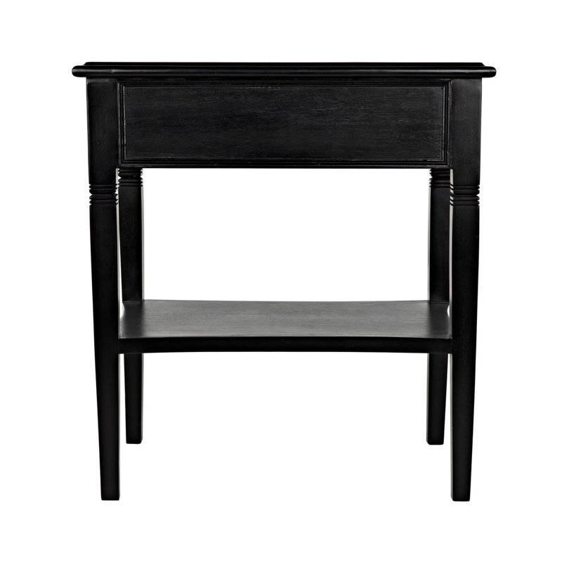 Oxford Solid Wood End Table, Hand Rubbed Black