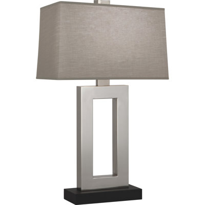 Modern Table Lamp With Rectangular Snowflake Shade - 29.5 Height, E26 Socket, 3-Way Switch - Stylish Lighting Fixture For Home Decor