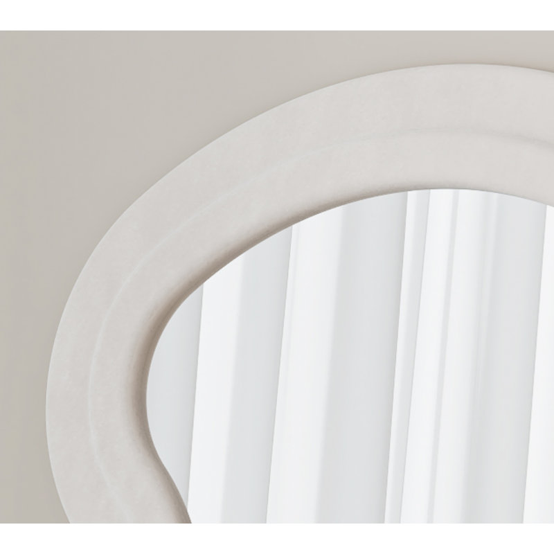 cream white mirror