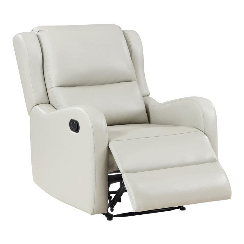 Fauteuil inclinable rembourré à accoudoirs anglais ivoire