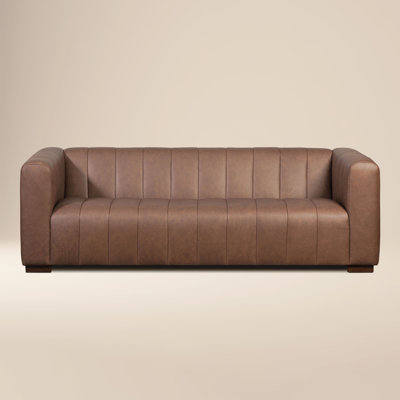 Canale Full-Grain Genuine Italian Leather Tufted Sofa