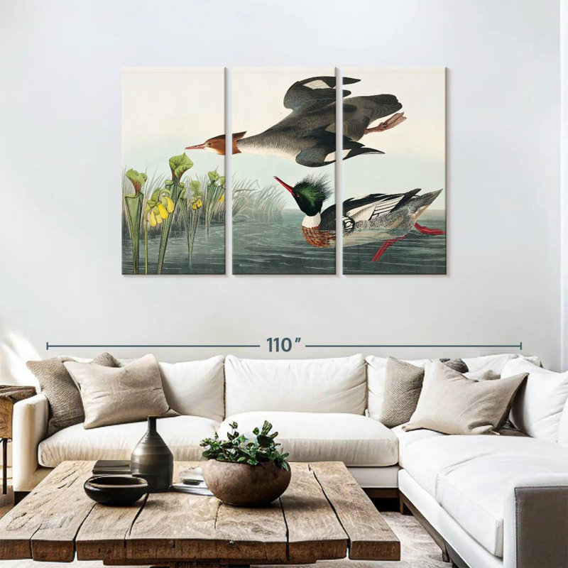 Brampt Red Breasted Merganser, 48" H x 74" W