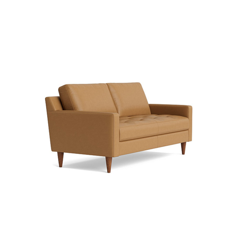MCM Loveseat (70"), Bison Butterscotch Top Grain Leather