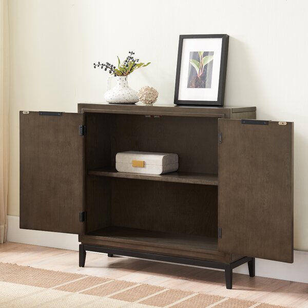 Latitude Run® Emmett Solid + Manufactured Wood Foyer Cabinet in Smoke ...