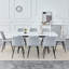 Modern 59"-75" Kitchen Table Set with Sturdy Metal Frame,Perfect for Home Kitchen,Space Saving-856701764-870447765