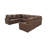Premium Genuine Leather Match Power Reclining Sectional With Adjustable Footrests & Modern U-shaped Layout-1711472967