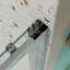 Porte de douche coulissante l 56 "à 60" x H 72 ", verre trempé 1/4", finition, porte facile à nettoyer Nano 72 "de haut 56" à 60 ",
