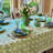Square Tablecloth - Green and White Floral Eden-108347016