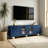 70.9" Modern Blue TV Stand with Storage, Arched Glass Doors & Drawers, Multi-Use Sideboard Buffet Cabinet-1654122071