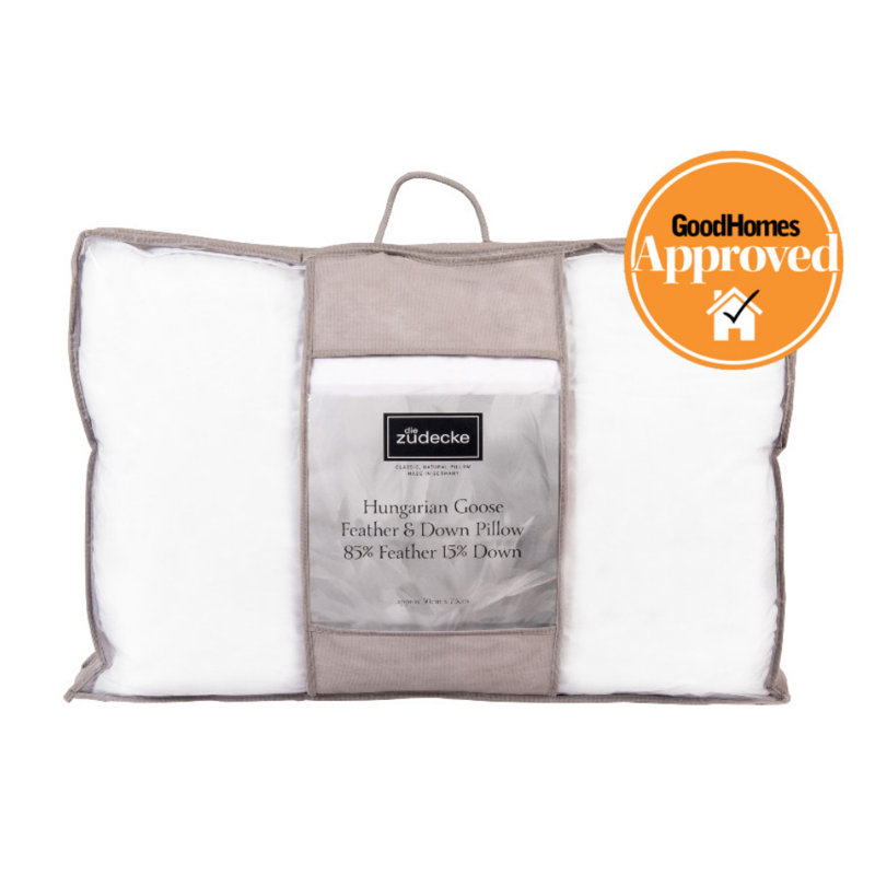 Hungarian Goose Feather & Down Pillow Pair