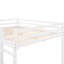Lit mezzanine blanc avec glissade structurée fiable en bois massif