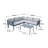 Deko Living 5 Place Seating Outdoor Gray Sofa and Table Set