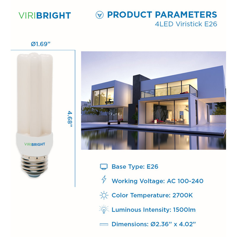 100 Watt Equivalent, A19 LED, Non-Dimmable Light Bulb, Warm White (2700K) E26/Medium (Standard) Base