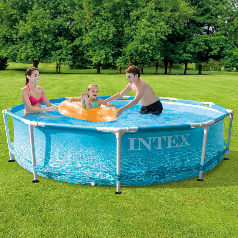 Intex Round Frame Set Pool , with Pump Included, 48" H x 216" W x 216" D