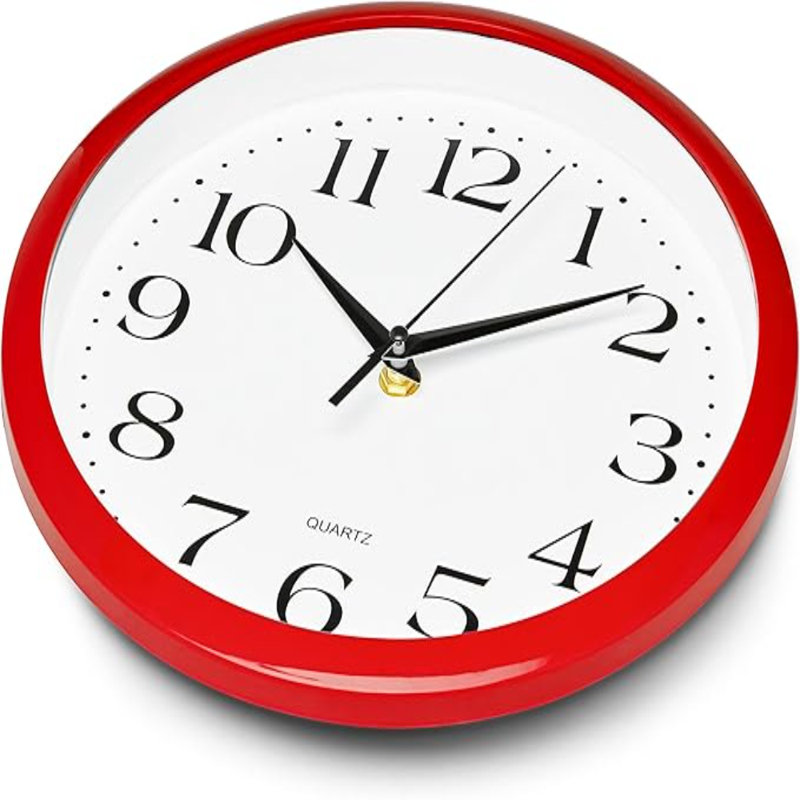 Horloge murale rouge de Bernhard