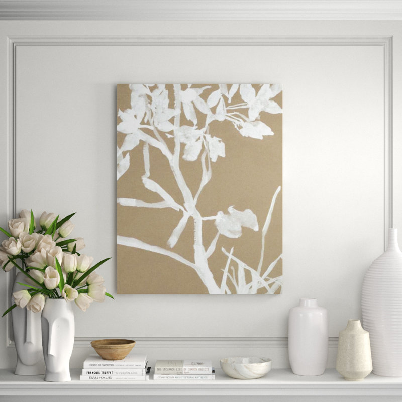 «Plant Study III» par Fern Cassidy - Peinture, H 38 po x l 30 po x P 1,5 po, Couche de verre