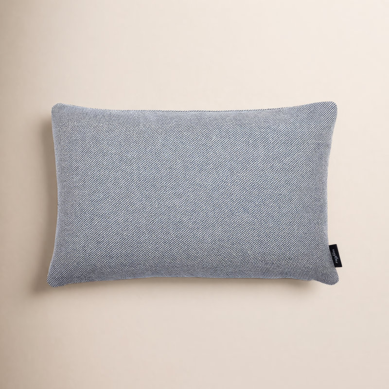 Crosshatch Lumbar Indoor/Outdoor Pillow Cover & Insert, Indigo