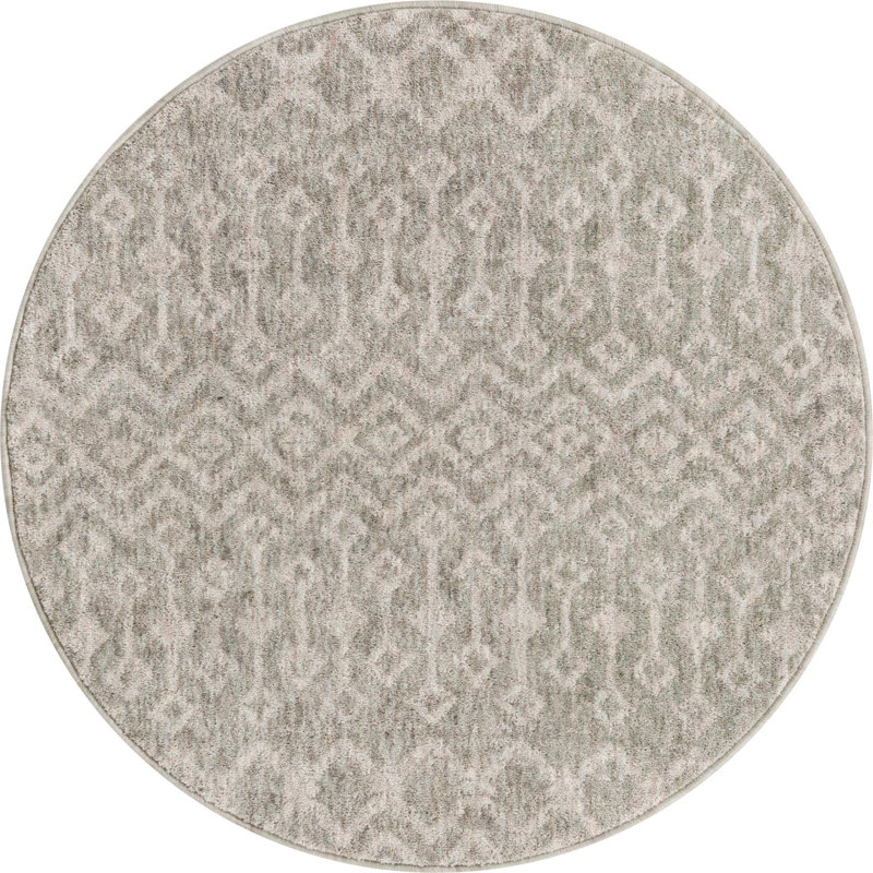 Barnkine Geometric Indoor Rug, Round 3'3"