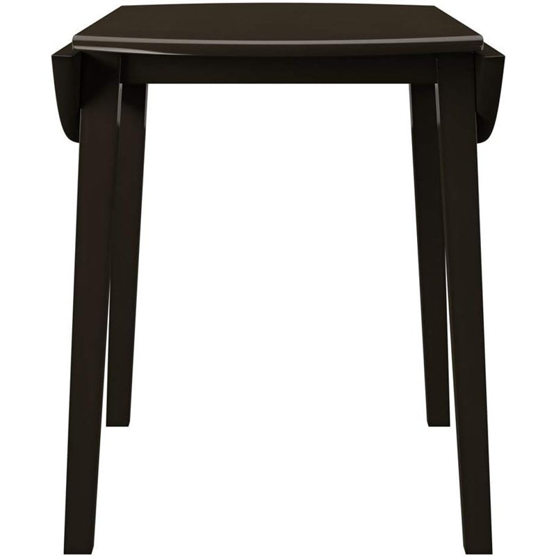 Transitional Dark Brown Birch Veneer 36" Round Extendable Dining Table