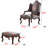 Upholstered Armchair with Ottoman