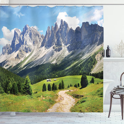 Farm House Shower Curtain with Hooks Included