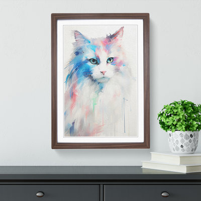 Ragdoll Cat Gestural No.2 - Framed Print