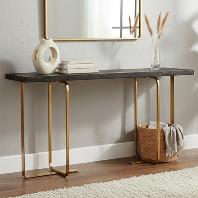 150cm Solid Wood Top Console Table