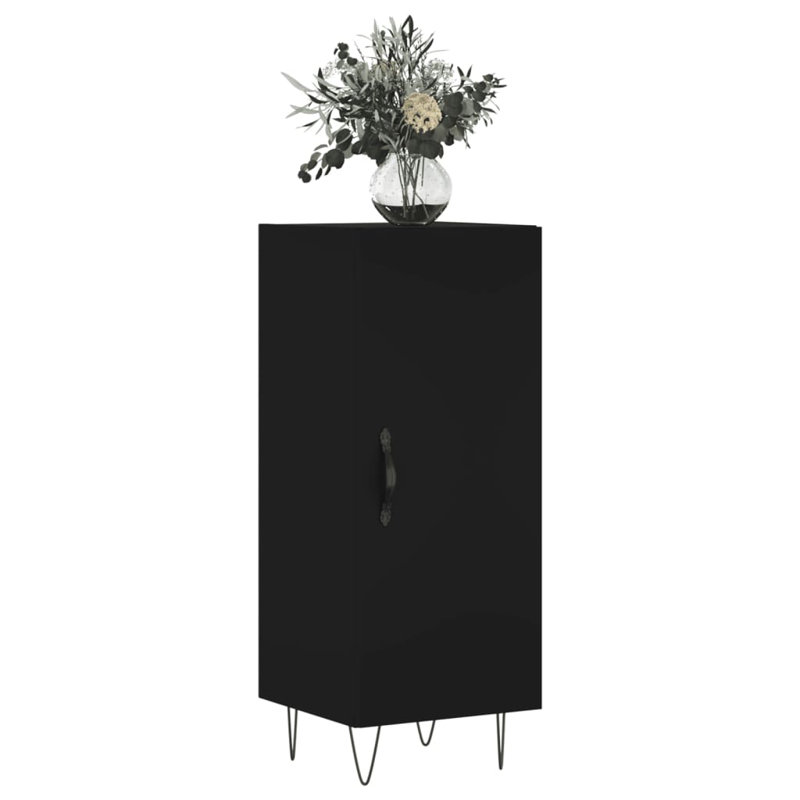 Hysham Metal 1 - Door Rectangle Accent Cabinet, Black