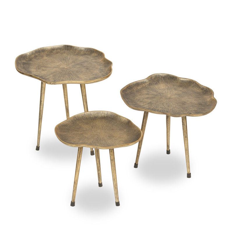Ensemble de 3 tables gigognes Peafowl