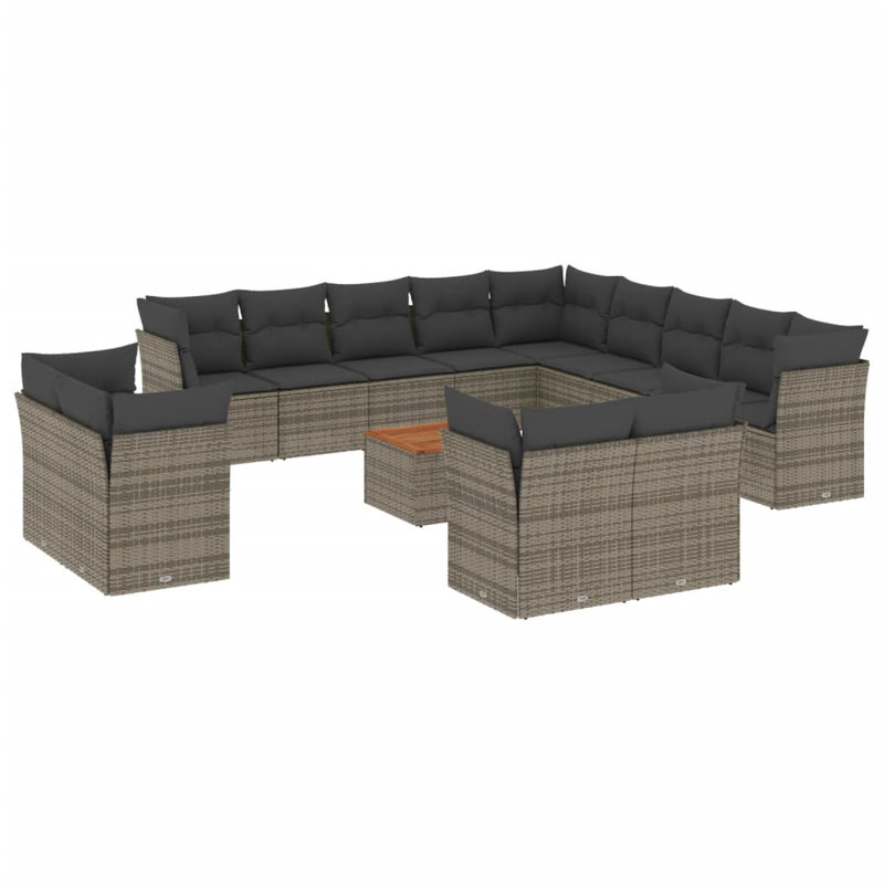 Vidaxl Garden Sofa Set, Gray, Gray