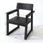Chaise avec accoudoirs de jardin en PEHD noir